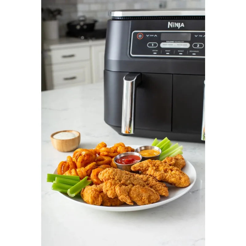 Ninja® Foodi® 4-in-1 8-Quart. 2-Basket Air Fryer with DualZone™ Technology- Air Fry, Roast, and more