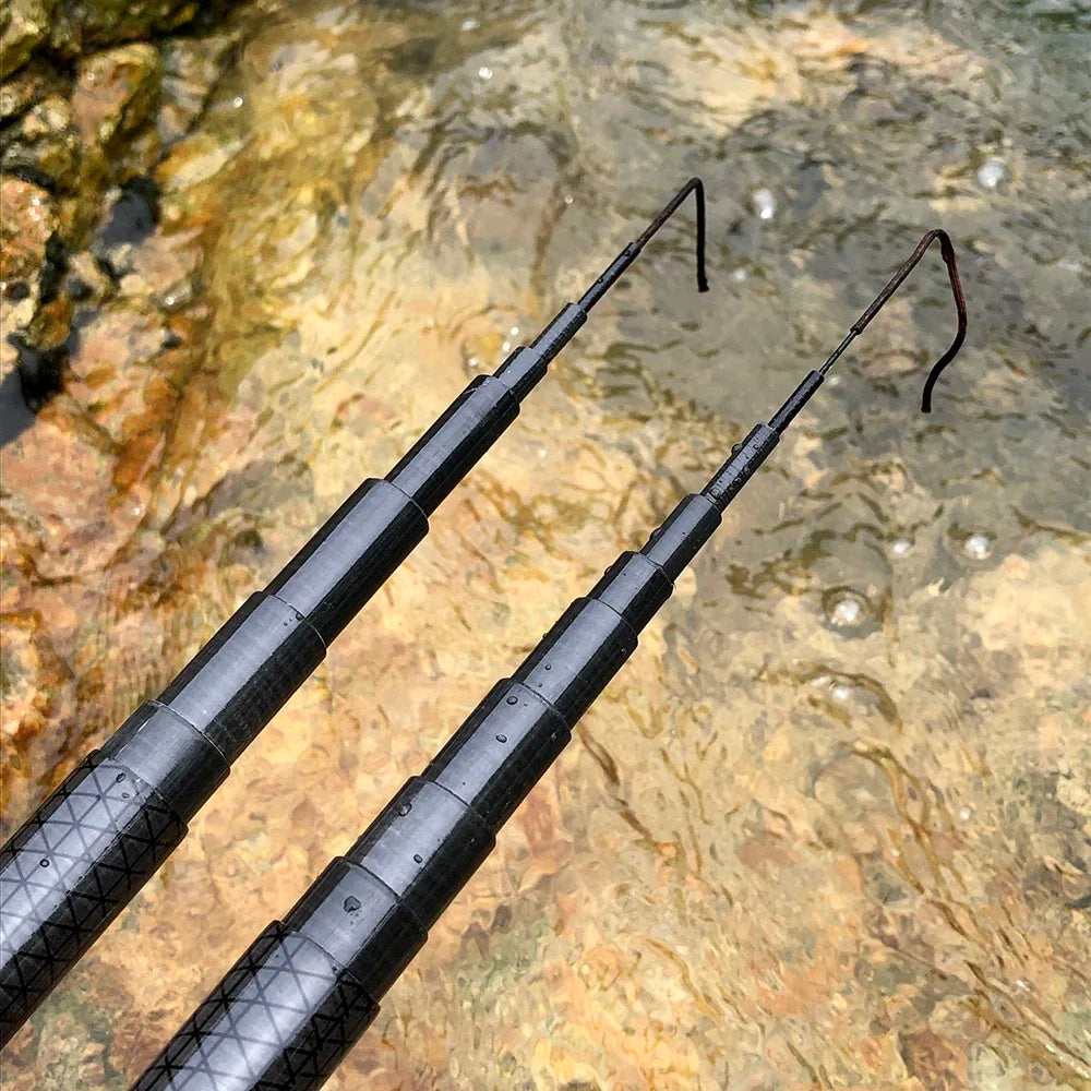 Carp Fishing Rod Telescopic Durable Light Hard Carbon Fiber 3.6M/4.5M/5.4M/6.3M/7.2M Freshwater Stream Hand Pole