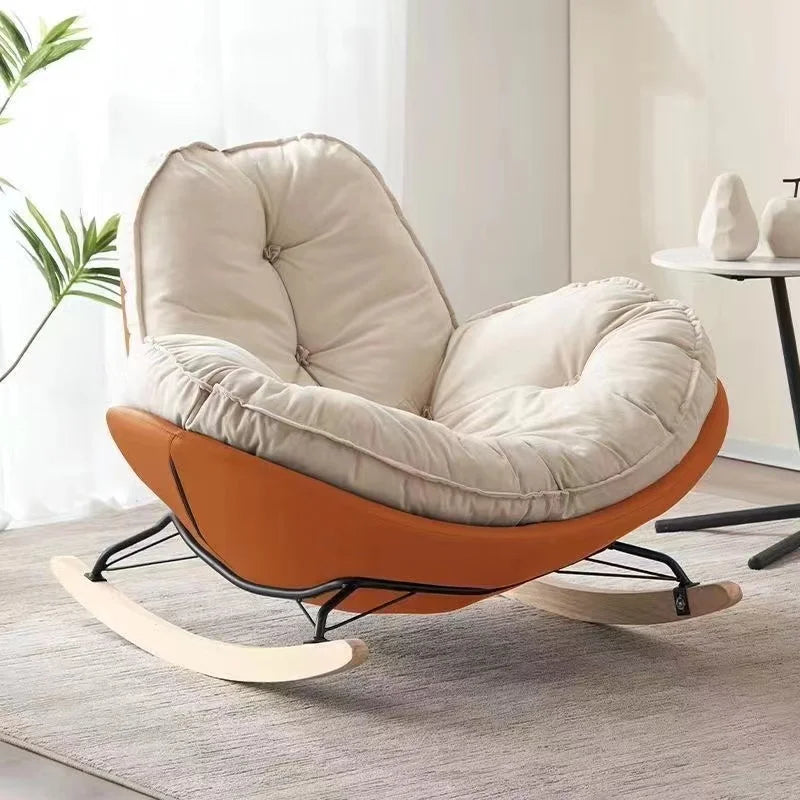 Lazy Designer Living Room Chairs Rocking Lounge Accent Luxury Chairs Modern Comfortable Sofa Poltrona Lounge Suite Furniture