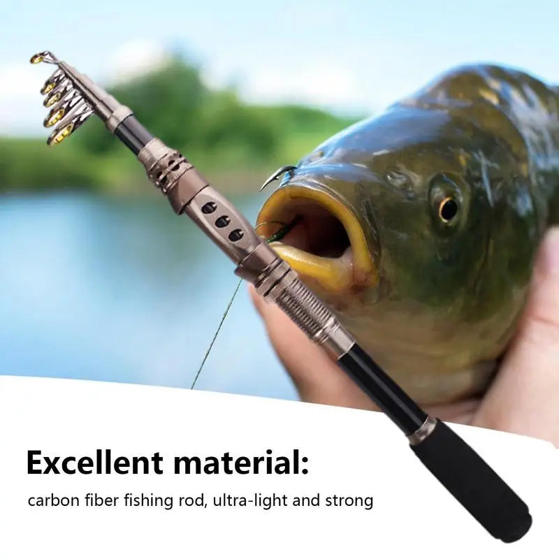 Retractable Fishing Rod Ultralight Travel Fishing Rod Sea River Fishing Accessories For Men Fathers Grandfathers Uncles For Long