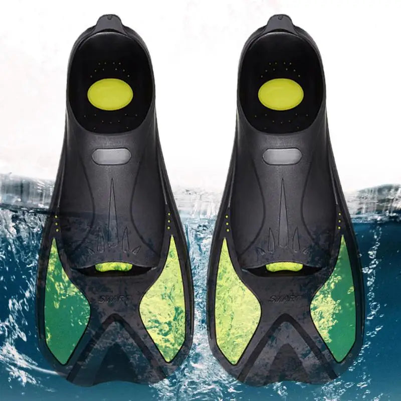 Snorkel Fins Short Swim Fins Adult Snorkel Fins Full Foot Swim Flippers Travel Size for Snorkeling Diving Swimming Supplies