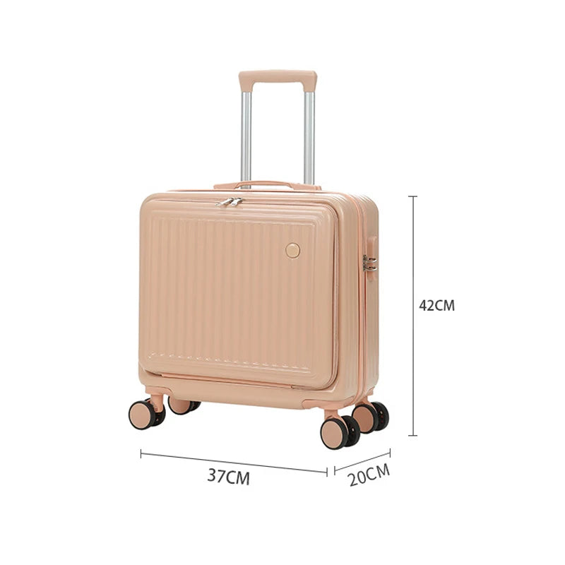 18 Inch Trolley Case Travel Suitcase Boarding Case Mini Password Box Suitcase Portable Universal Wheel Rolling Luggage Bag