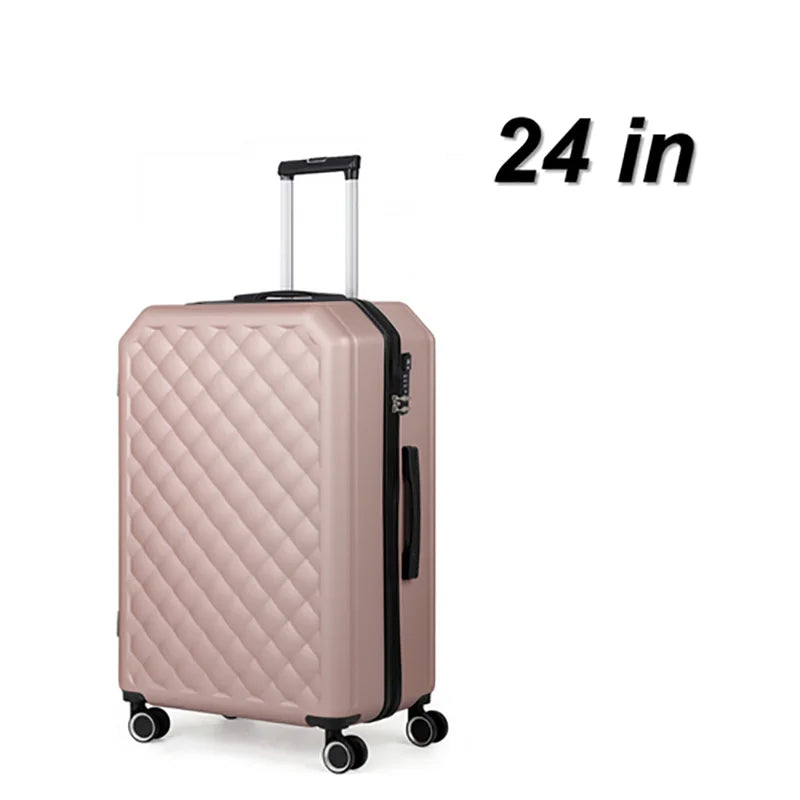 New 2023 Travel Luggage Rose Gold Suitcase Female 20-inch Boarding Mute Universal Wheel Lightweight Small Suitcase Male 24