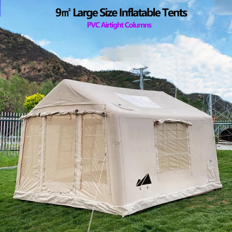 9㎡ Large Inflatabe Roof Tents with PVC Inflatable Columns Set Campsite Rainproofing Marquee UVA Protection Outdoor Camping Tools