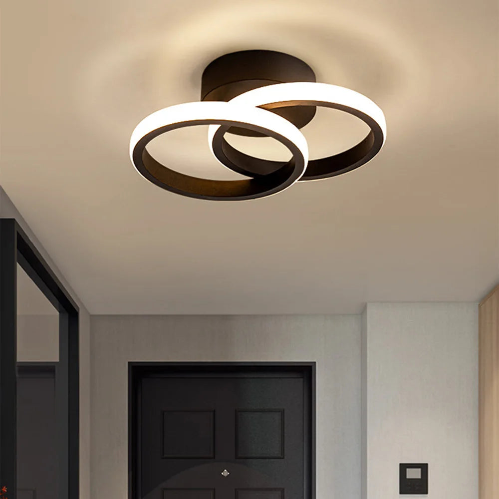 Modern Celing Lamp 110-240V Iron Art Ceiling Chandelier Three-tone Light Ceiling Lamp for Living Room Corridor Balcony Home