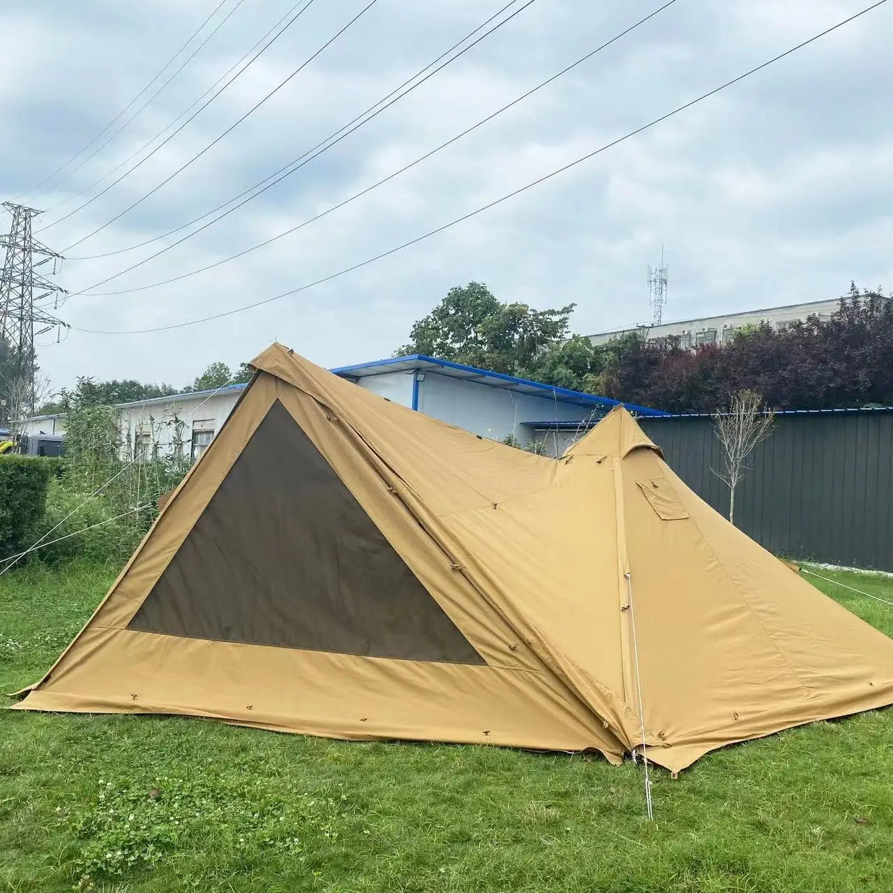 Fabric Tent Luxury Durable Cotton Canvas Fabric Pentagonal Indian Tents Gazebo