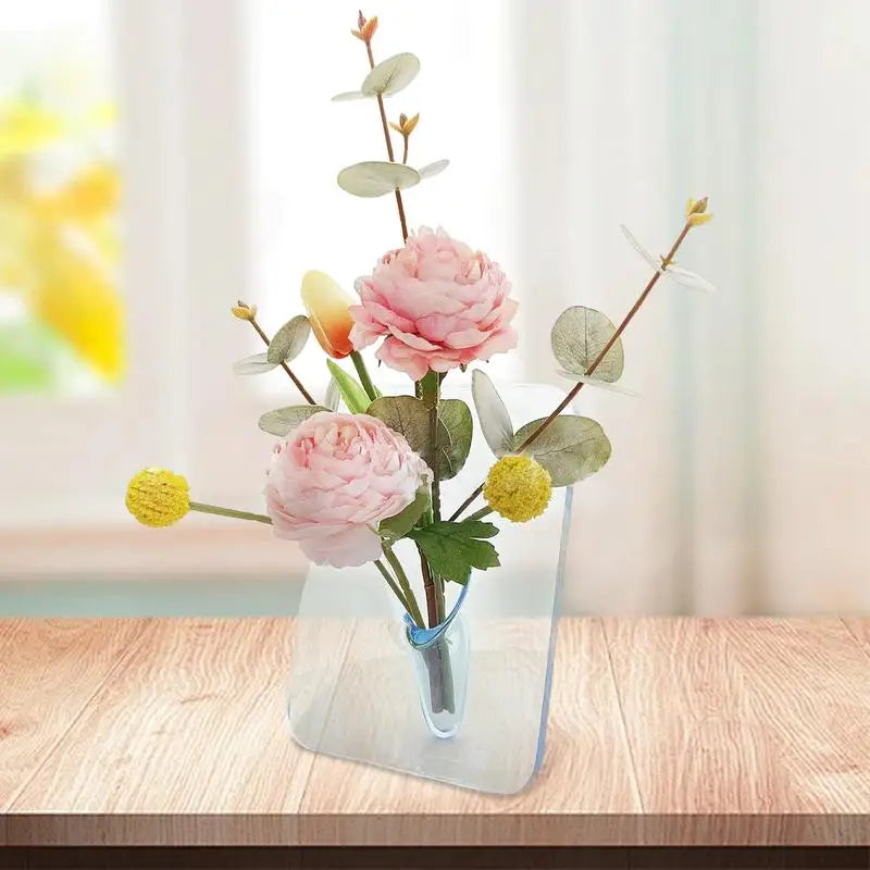 Picture Frame Vase Modern Acrylic Vase Small Clear Flower Vase Modern Vase For Bedroom Centerpiece Bookshelf Wedding Living Room