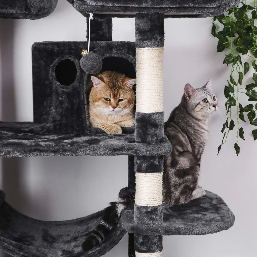 Cat Tree with Scratch Board Cat Tree Indoor Cat Tower Furniture Activity Center Free Shipping