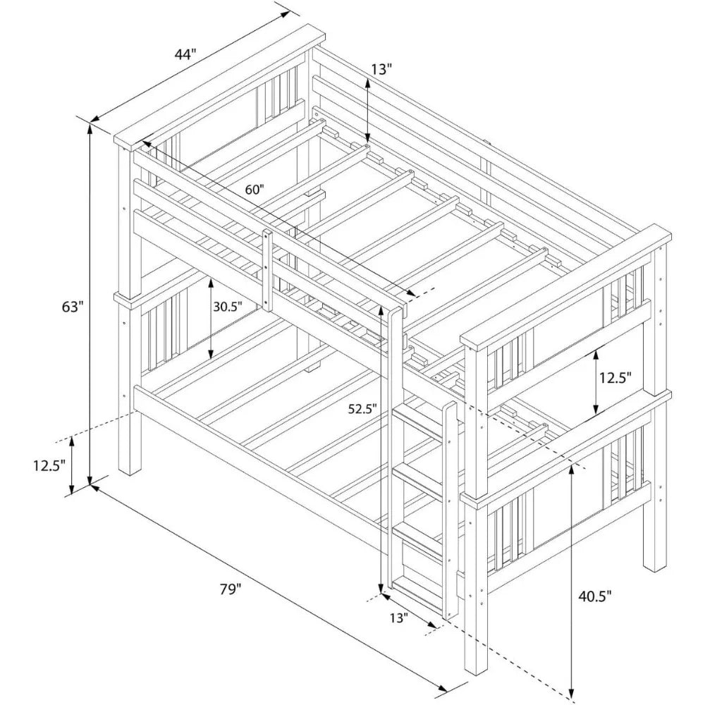 Bed Base Frame Espresso Twin Bunk Bed Headboards Bases Frames Beds Bedroom Furniture Home