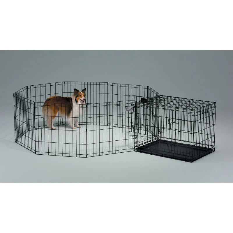 MidWest Homes For Pets Double Door Folding Metal Dog Crate Medium Toy XS XL Intermediate Large  Cage