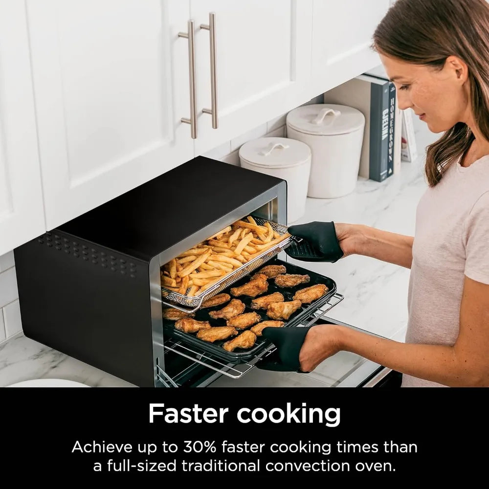 DT202BK Foodi 8-in-1 XL Pro Air Fry Oven, Large Countertop Convection Oven, Digital Toaster Oven, 1800 Watts