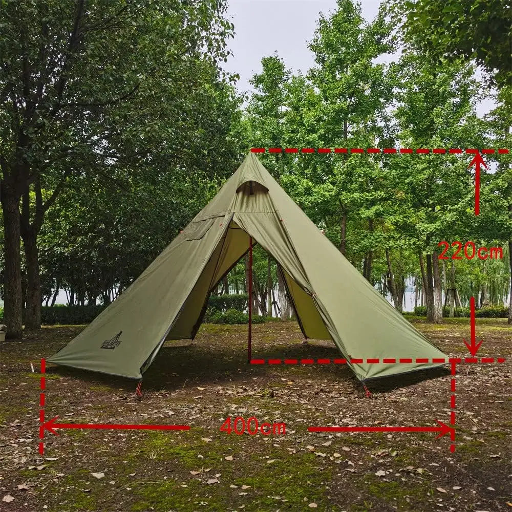 MCETO TX400Ultra Stove Tent,Height Adjustable Tipi Hot Tent Winter Camping Hunting Trip Equipment