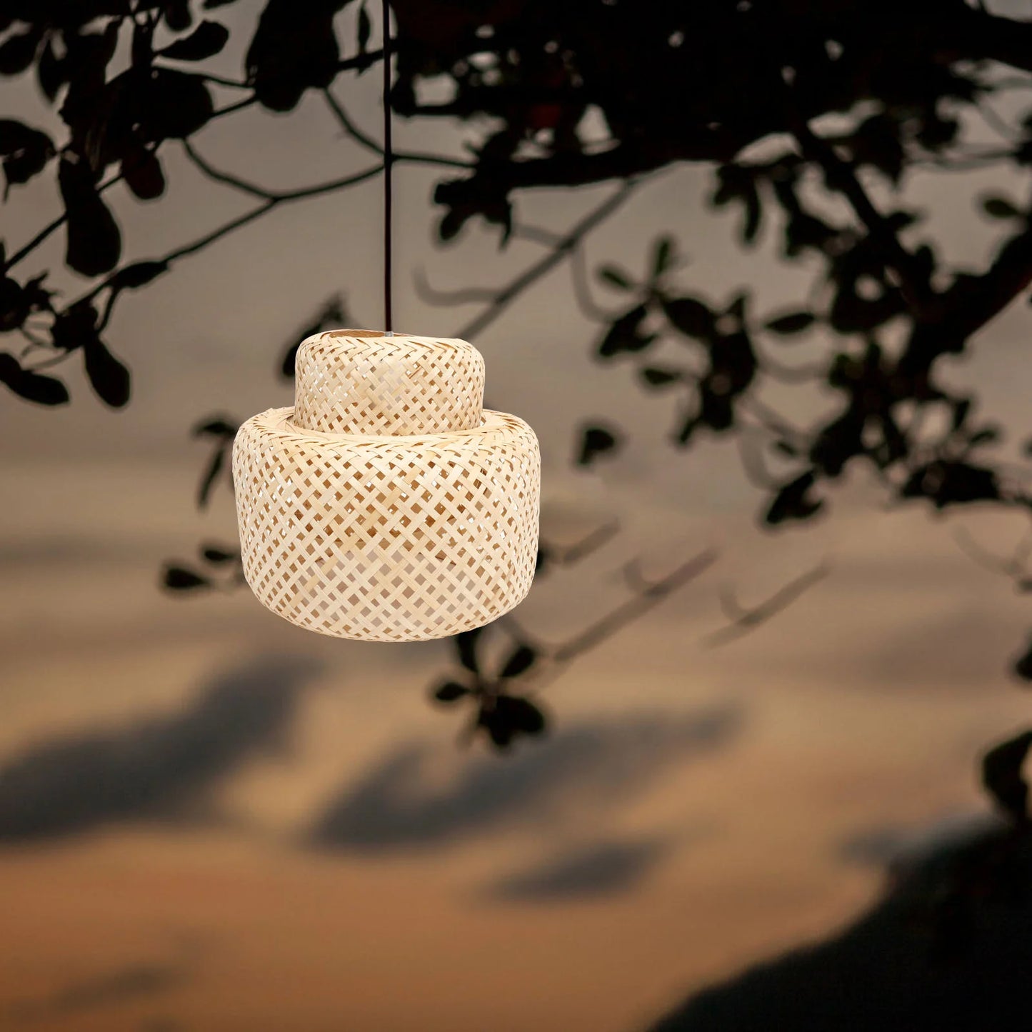 Modern Hand Woven Bamboo Chandelier Lampshade Celing Light Cover Pendant Dining Rroom Light Fixture Without Bulb