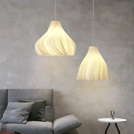 Nordic 3D Printing Pendant Lights Creative Bedroom Lamp with 3 Colors Bulb for Living Room Study Restaurant Decor Home Fixture