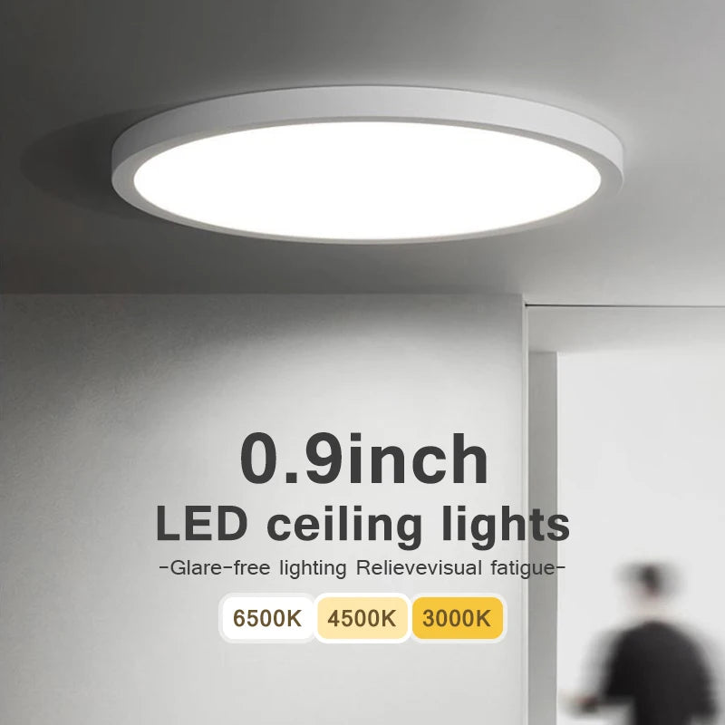 Large LED Ceiling Lamps Living Room Lights 110V 220V 58W 48W Brightness Dimmable Ceiling Lightings for Bedroom Panel Lights Lamp