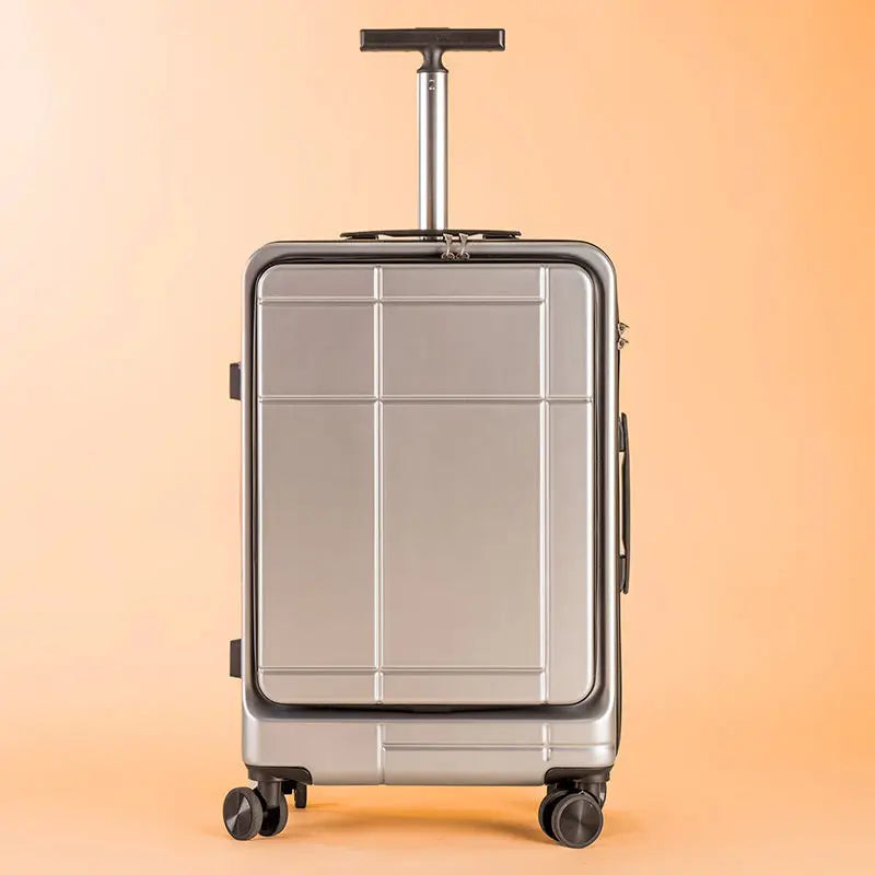 Open Trolley Case password suitcase with wheel PC durable suitcase high value business new trolley luggage case bag 20inch carry