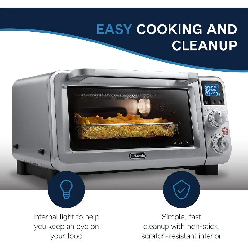 Air Fry Oven, Premium 9-in-1 Digital Air Fry Convection Toaster Oven, Grills, Broils, Bakes, Roasts, Keep Warm, Reheats