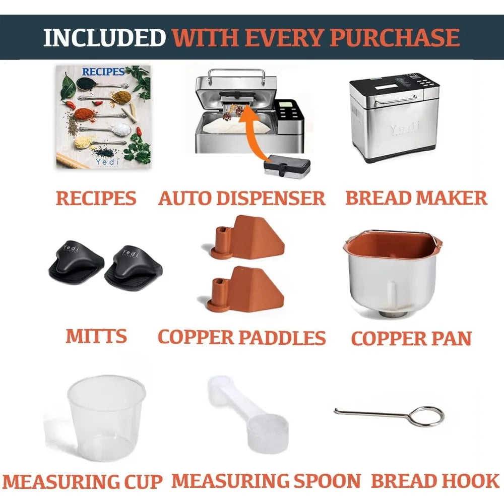 Total Package 19-in-1 Bread Maker, with Deluxe Accessory Kit