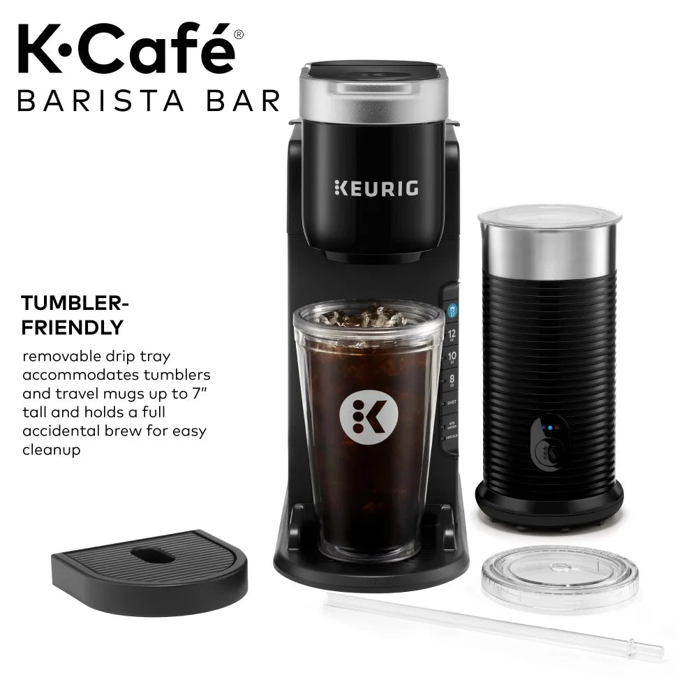 2023 New Keurig K-Café Barista Bar Single Serve Coffee Maker and Frother, Black