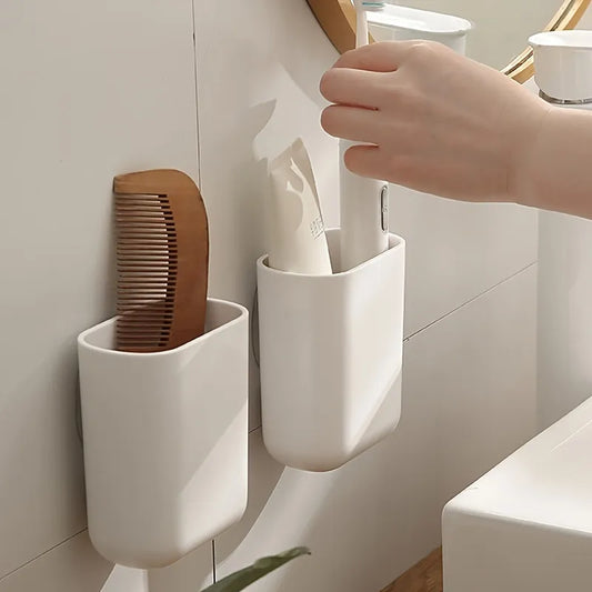 Wall-mounted Storage Box Can Drain Water Suitable For Toothpaste And Toothbrush Storage On Bathroom Wall