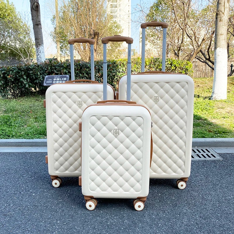 Fashion travel luggage universal wheel ins popular 20/24/26 checked trolley suitcase bag 20-inch boarding password luggage