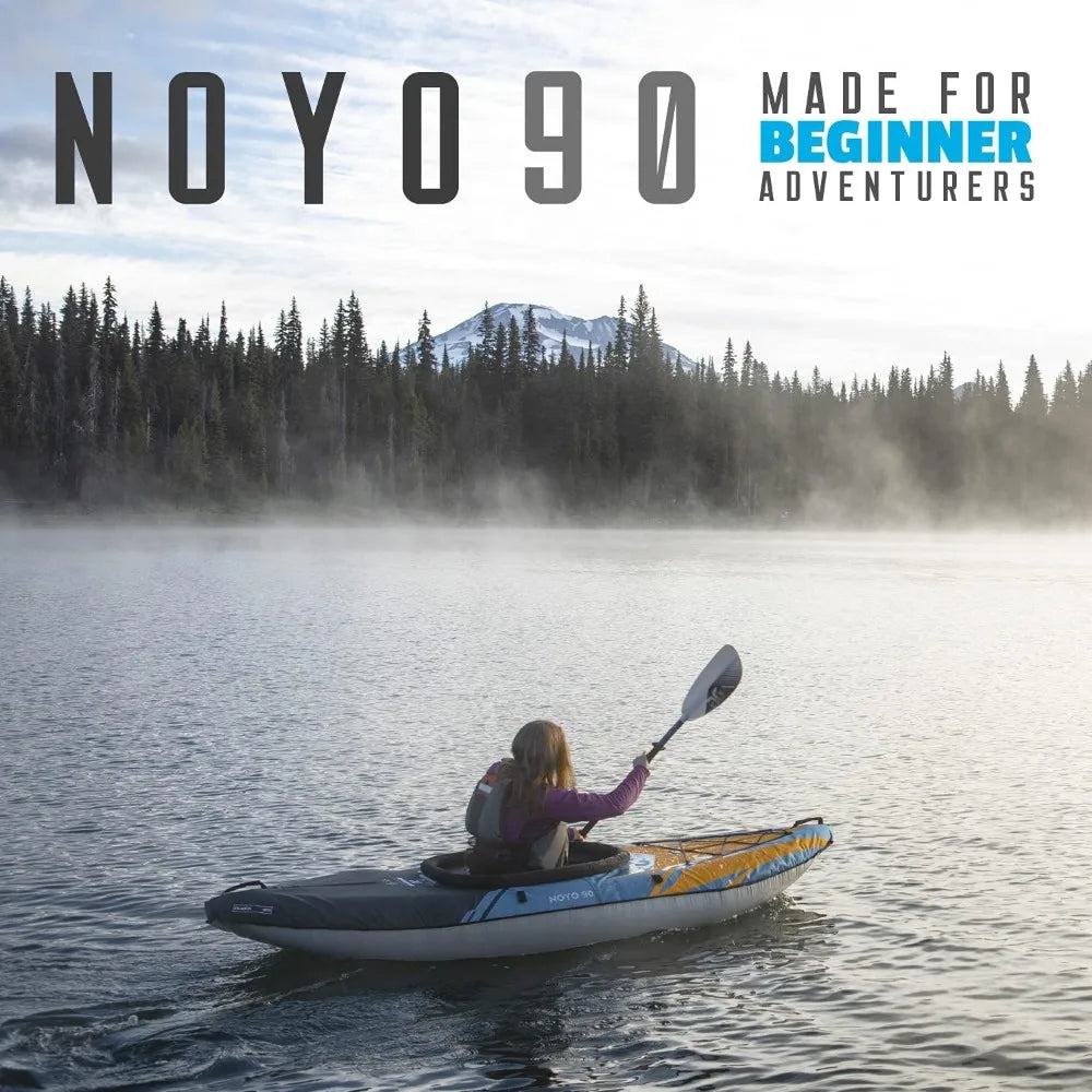 Noyo 90 Inflatable Kayak - 1 Person Touring Kayak with Cover