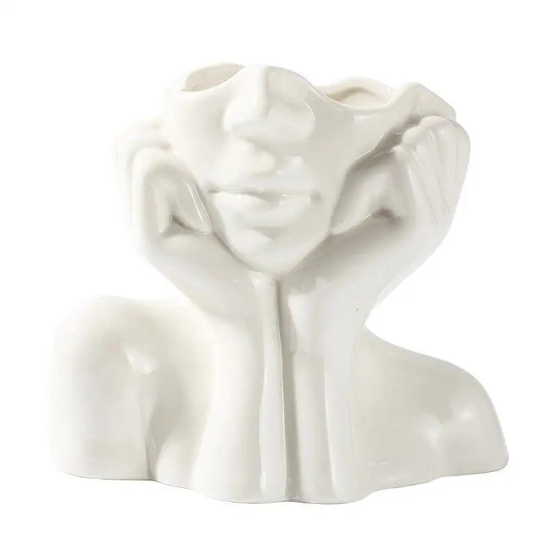 Human Body Ceramic Vase Human Body Modeling Art Vase Nordic Home Decoration Ceramic Vase White Ceramic Vase