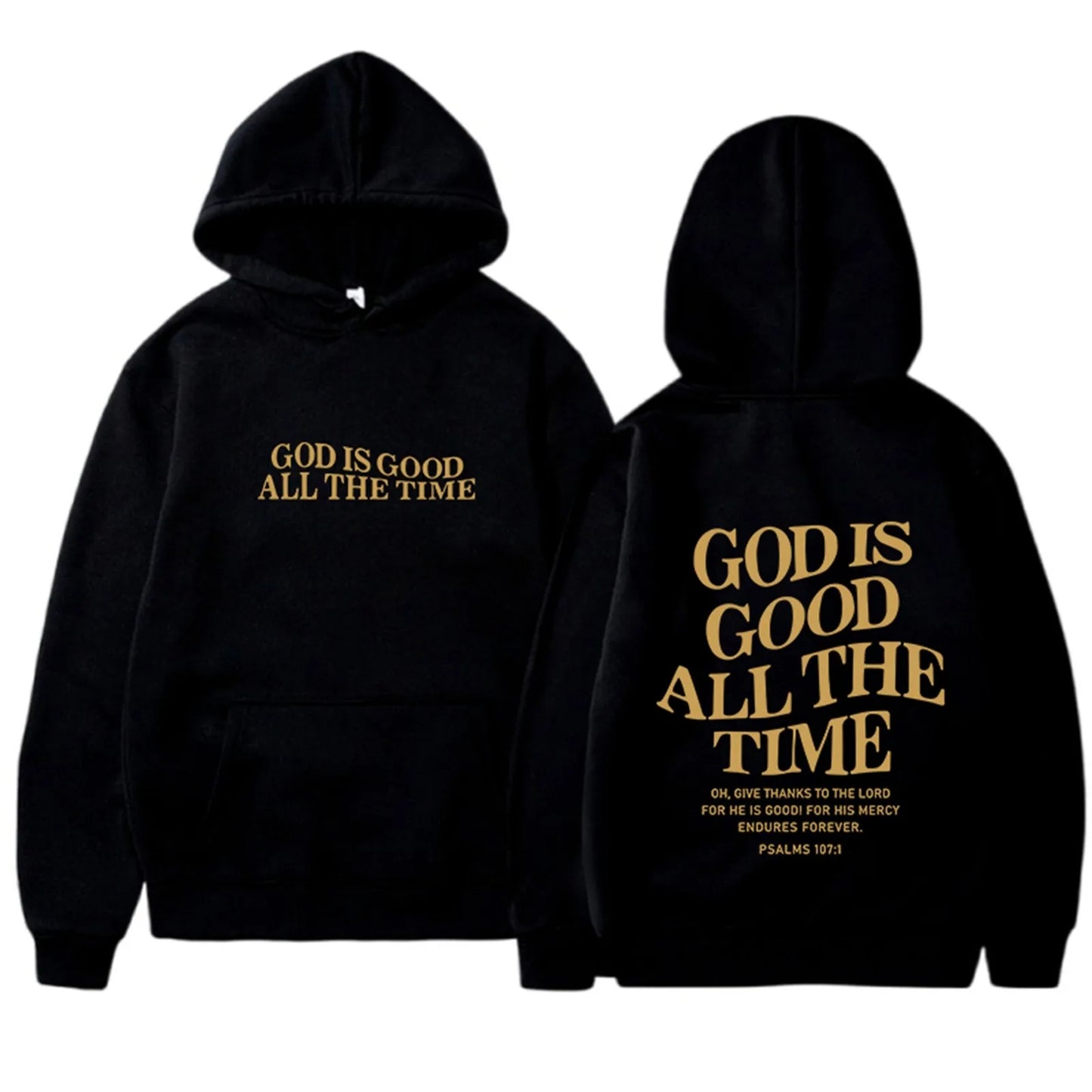 GOD IS GOOD ALL THE TIME Oversized Hoodies Women Casual Sweatshirt Letter Print Long Sleeve Loose Hoodie Fashion Streetwear