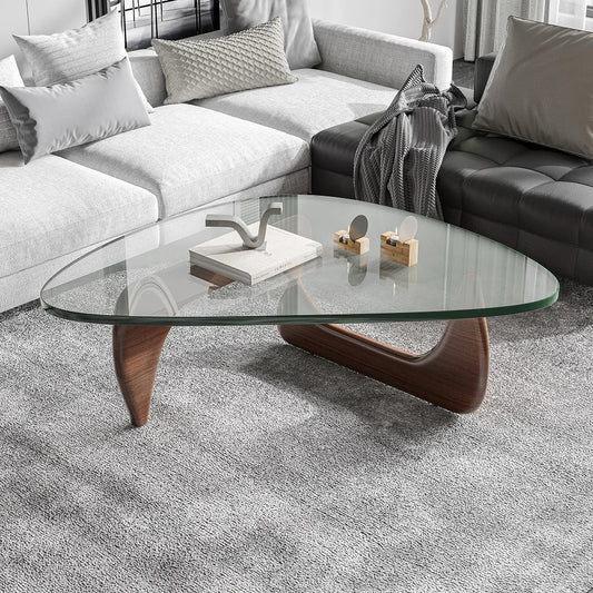 Tempered Glass Coffee Table Solid Wood Coffee Table Medieval Designer Vintag Minimalist Modern Nordic Furniture Living Room