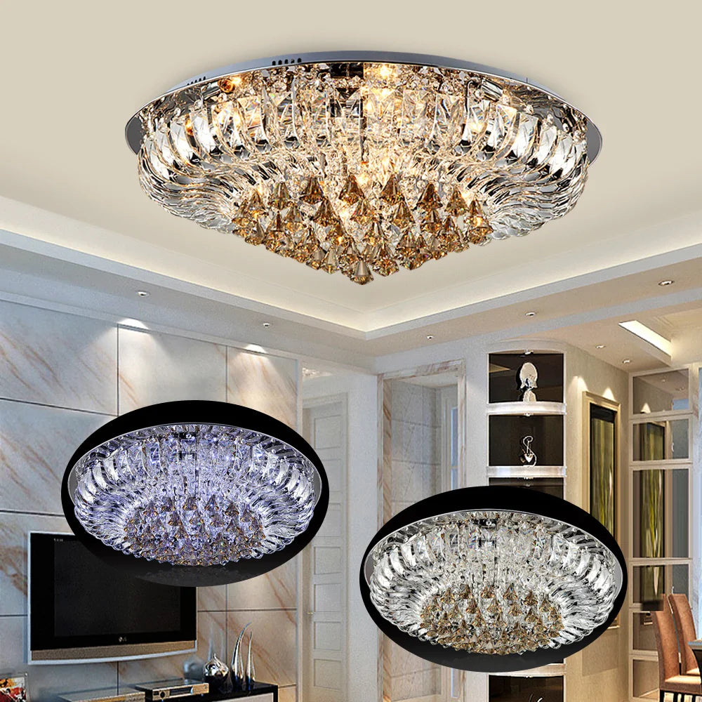 60*30cm Crystal Ceiling Lamp LED Chandelier Dimmable Light DHL