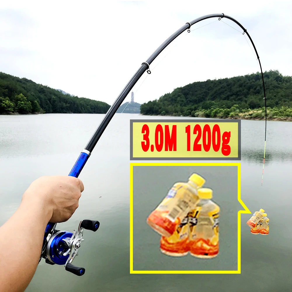 Short Fishing Rods 1.5-3m Telescopic Surfcasting Spinning Rock Rod Coast Casting Feeder Carbon Fiber Ultralight Fly Trout Tackle