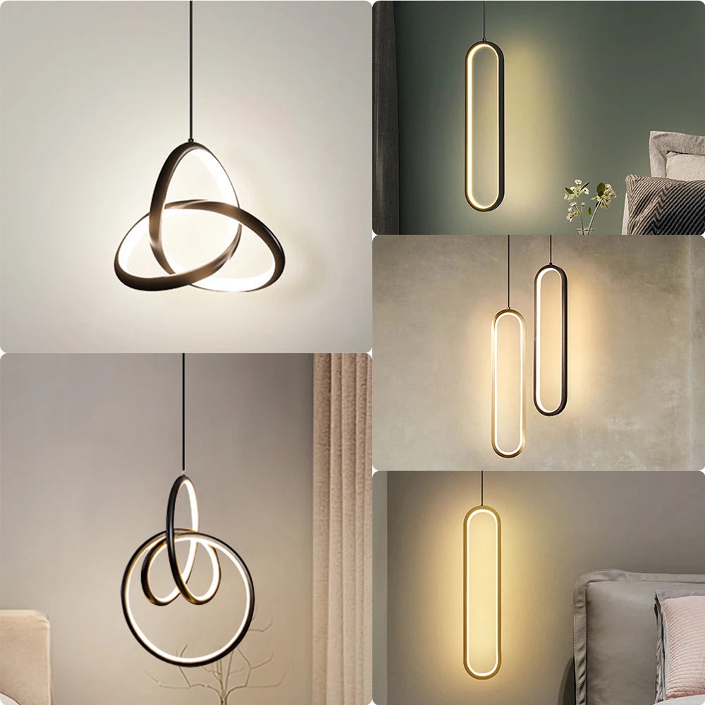 Modern LED Hanging Lamp for Ceiling Simple Ceiling Chandelier Lustre Ceiling Light for Living Room Bedroom Decor Home Decoration