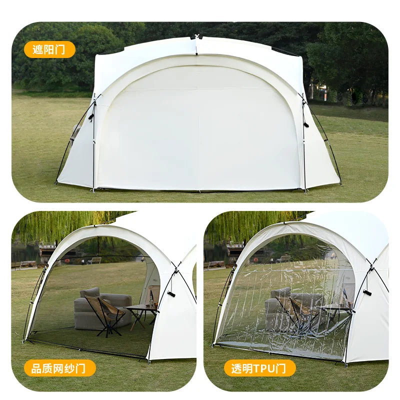 Dome Large Outdoor Luxury Camping Rainproof And Sunscreen Tent 5-8 People Round Dome Tent Family Travel Picnic Park Shade Tent