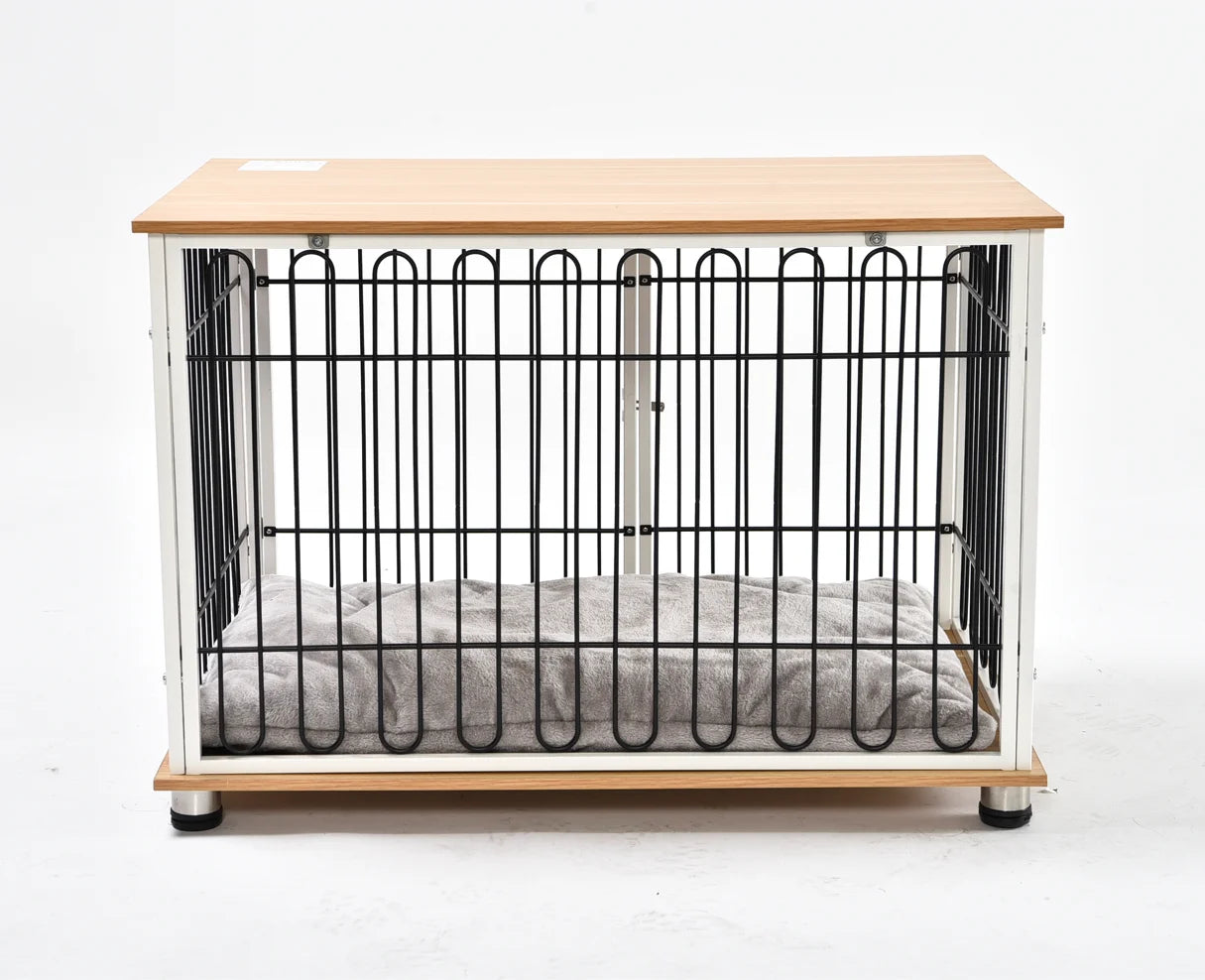 Wholesale Decorative Crates Wooden Stainless Steel Heavy Duty Pet Cage Furniture Dog Kennels Stackable Dog Cages