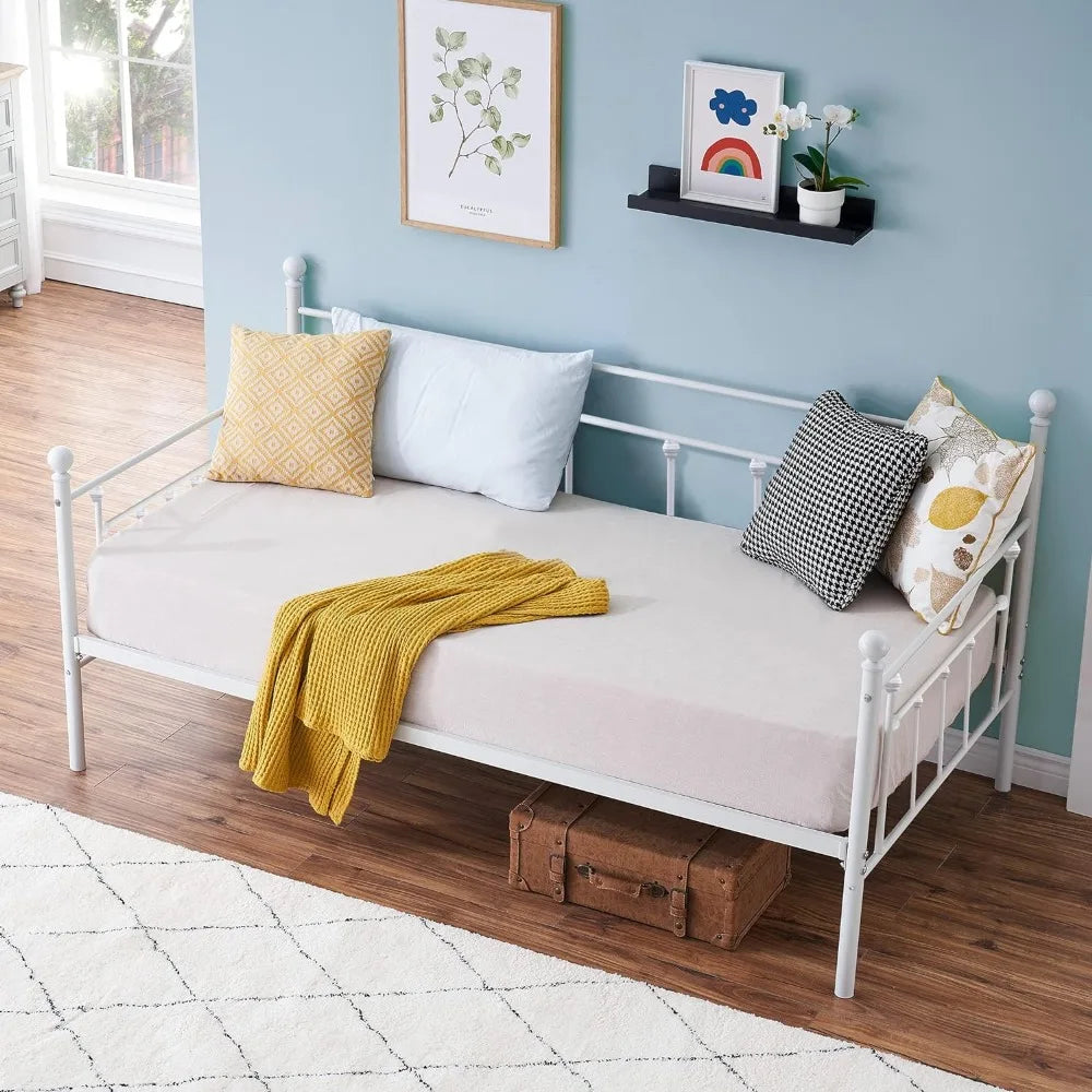 Children's bed, dual-purpose bench bed frame, double bed with headboard, easy to assemble, children's bed