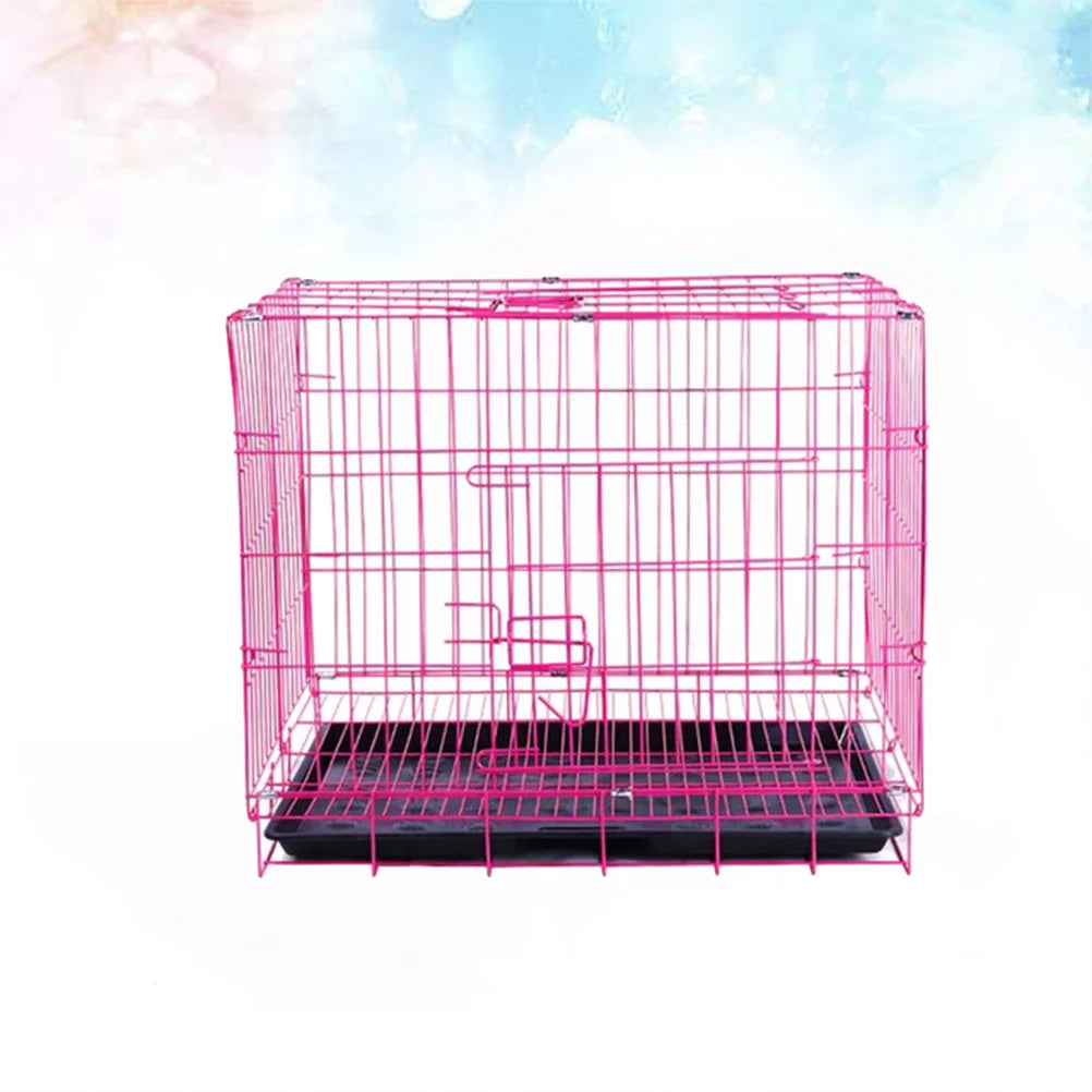 Dog Cage Crate Pet Dogs Crates Medium Folding Indoor Cages Puppy Steel House Metal Large Kennel Kennels Wire Cat Collapsible