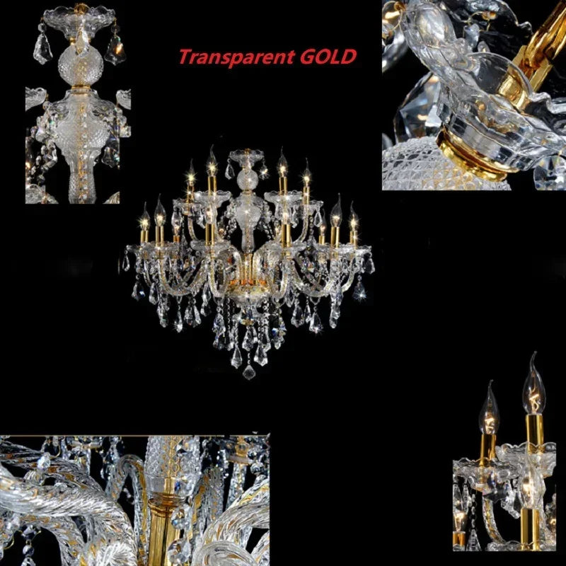 New Luxury Led Crystal Chandelier K9 Large 6/8/10/15/18/24 Arms Living Room Modern Lustres De Lamps For Bedroom Lighting