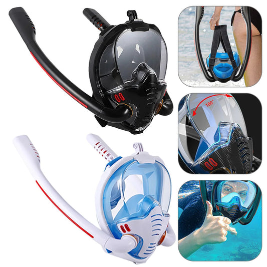 Underwater Scuba Anti Fog Full Face Diving Mask Snorkeling Respiratory Masks Safe Waterproof Swimming Diving Equipment for Adult