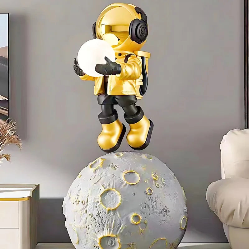 Astronaut Large Living Room Floor-standing Ornaments, Astronaut Sculpture Small Lamp Bedroom Sleep Lamp Home Accessories