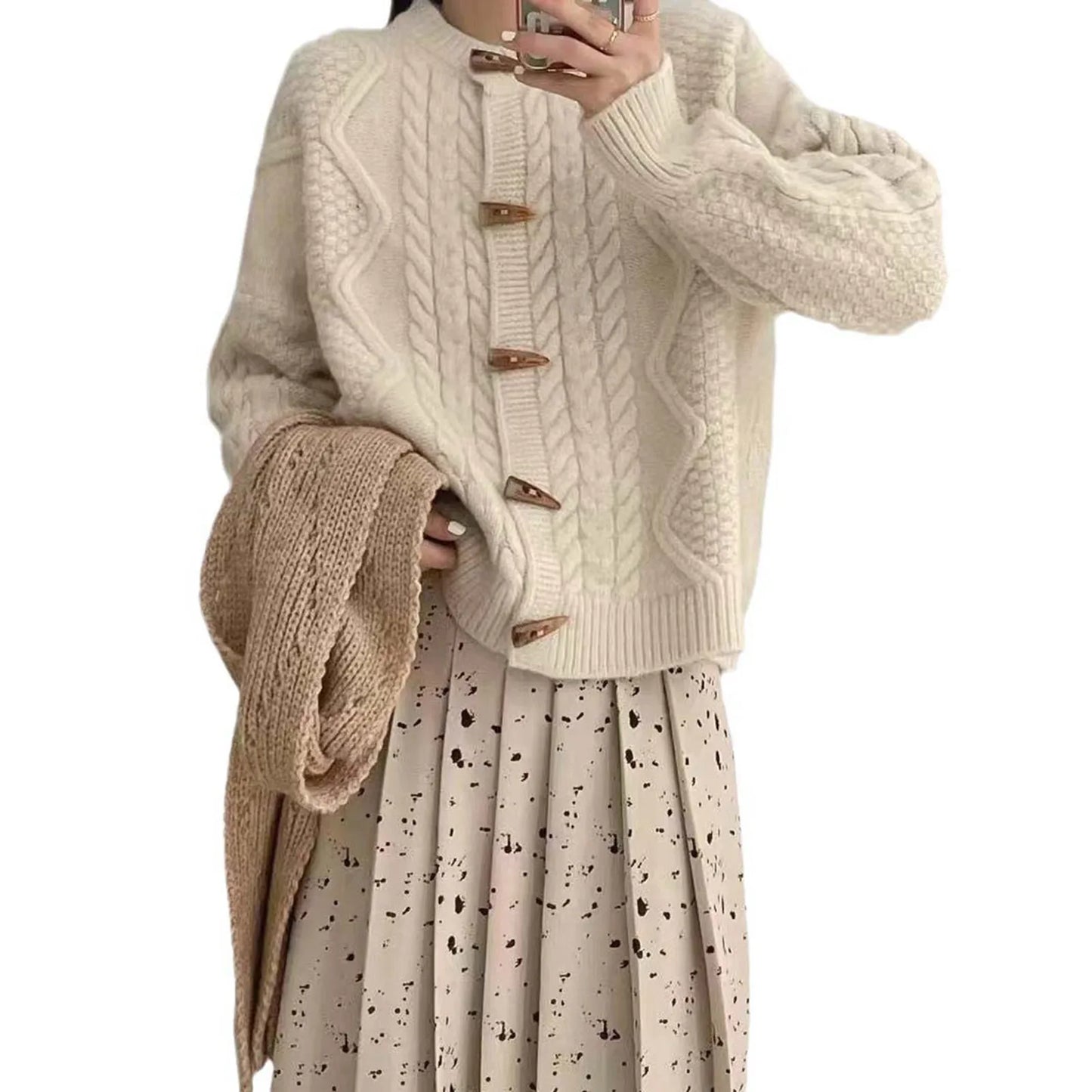 Autumn Winter Knitted Cardigans For Woman Single-Breasted Sweater Outerwears Female Solid Knitwears Cardigan кардиган женский