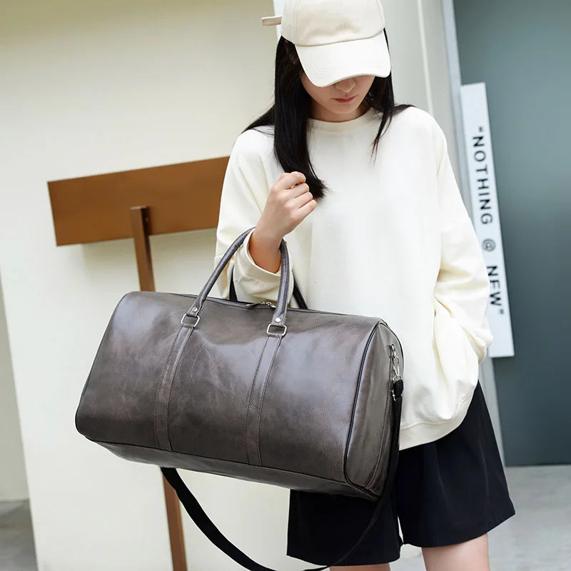 Travel Bag For Men Pu Leather Shoulder Bag Big Capacity Tote Bags For Women Fashion New Duffle Crossbody Bag Sports Pack luggage