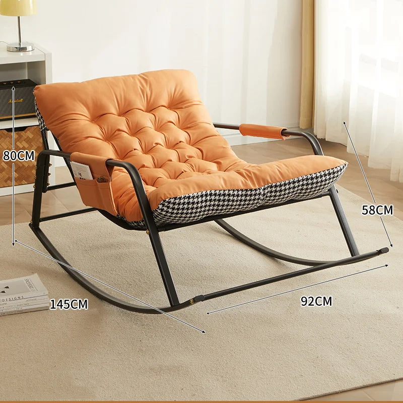 Lazy Sofa Chair Rocking Bedroom Couch Outdoor Recliner Lounge Armchair Nordic Reading Accent Comfy Poltrona Salon Furniture