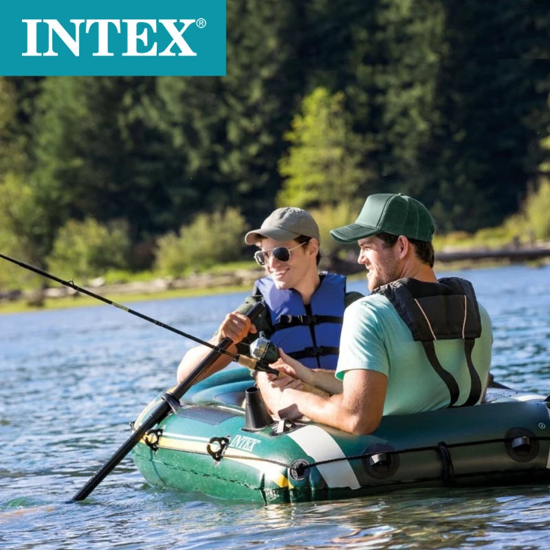 Intex68347 Rubber Boat Inflatable Fishing Kayak with Air Cushion for Outdoor Activities