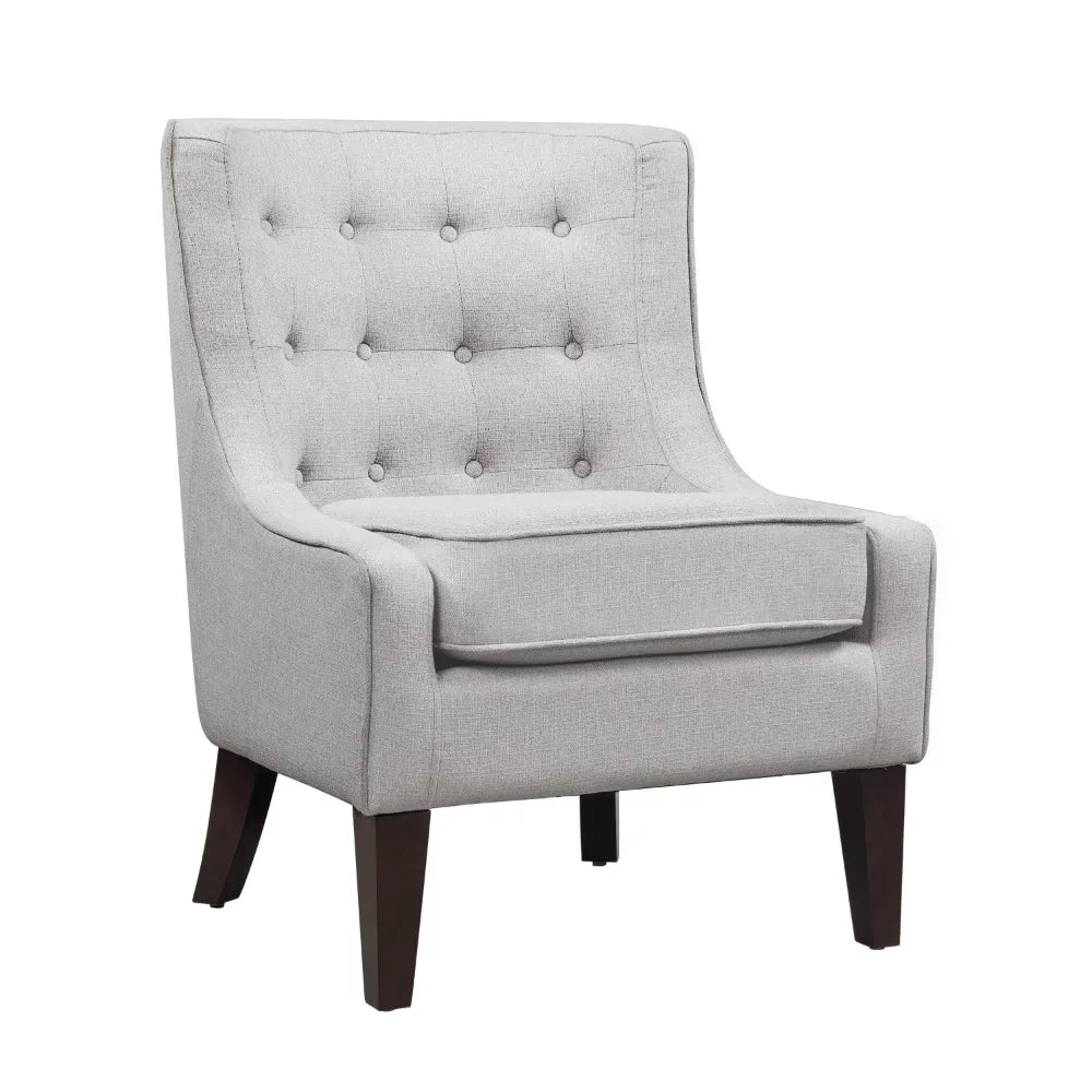 Designer Chair, Mason Transitional Accent Chair, Light Grey Fabric, Living Room Furniture Lounge Sofa Nordic Sofa