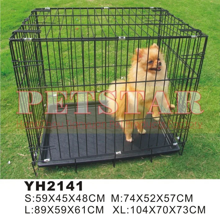 Foldable Strong Stainless Steel Sale Cheap Stocked Discount Metal Dog Kennel Large Dog Cage