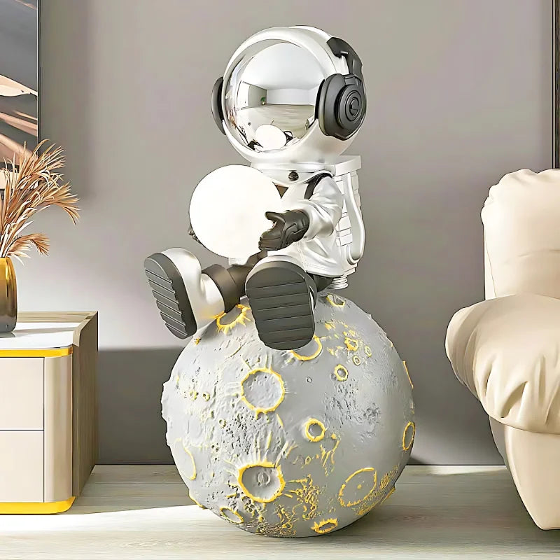 Astronaut Large Living Room Floor-standing Ornaments, Astronaut Sculpture Small Lamp Bedroom Sleep Lamp Home Accessories