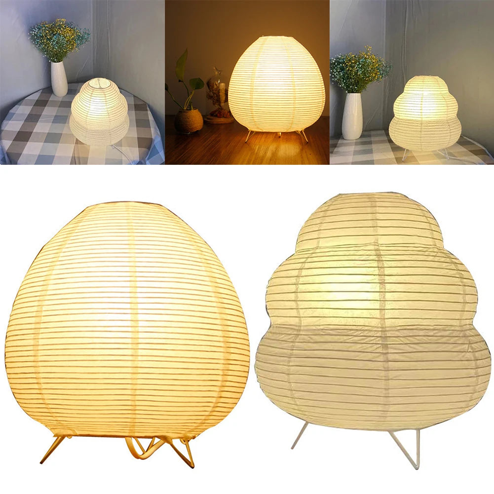 Bedside Study Table Lamp Rice Paper Desktop Decorative Lantern Light Handmade Nordic Paper Lantern Light for Living Room Bedroom