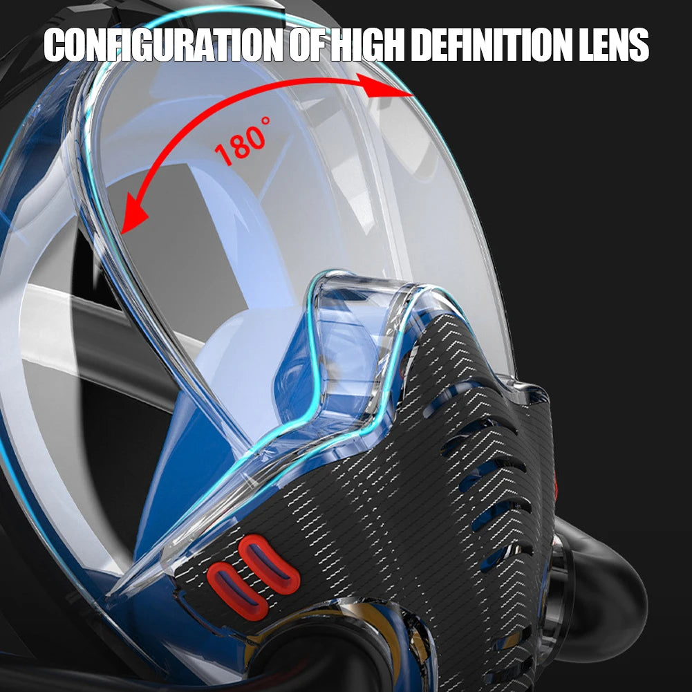 Underwater Scuba Anti Fog Full Face Diving Mask Snorkeling Respiratory Masks Safe Waterproof Swimming Diving Equipment for Adult