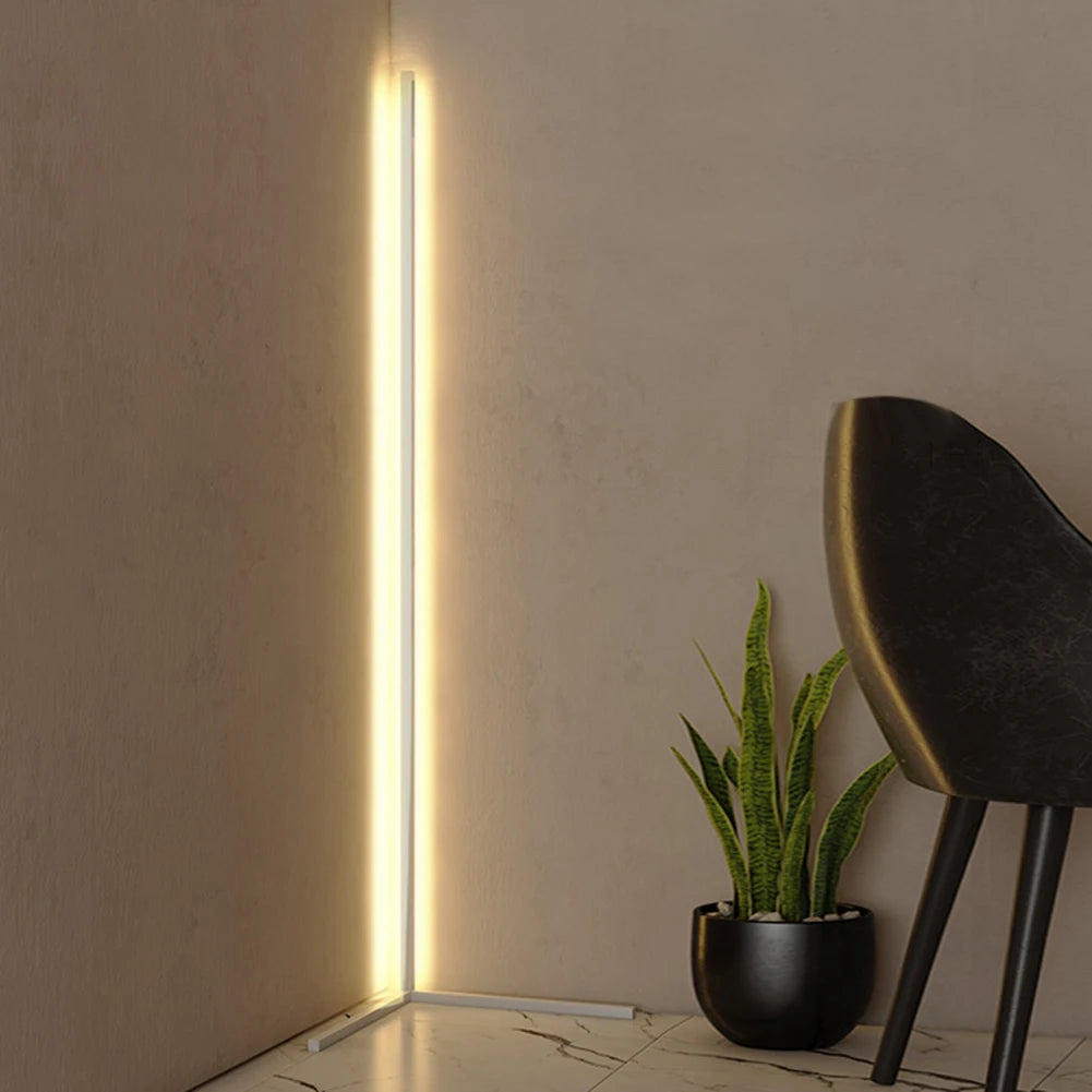 Nordic Indoor LED Floor Lamp Modern Simple Corner Rod Floor Light for Living Room Bedroom Atmosphere Standing Light