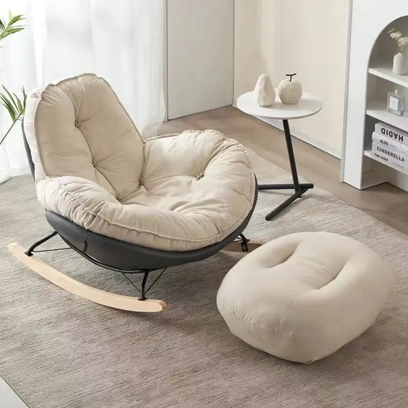 Lazy Designer Living Room Chairs Rocking Lounge Accent Luxury Chairs Modern Comfortable Sofa Poltrona Lounge Suite Furniture